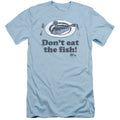 Airplane! Don't Eat The Fish Slim Fit Mens T Shirt Light Blue Hoodie, Sweatshirt | CiraTrend.com