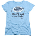Airplane! Don't Eat The Fish Womens T Shirt Light Blue Hoodie, Sweatshirt | CiraTrend.com