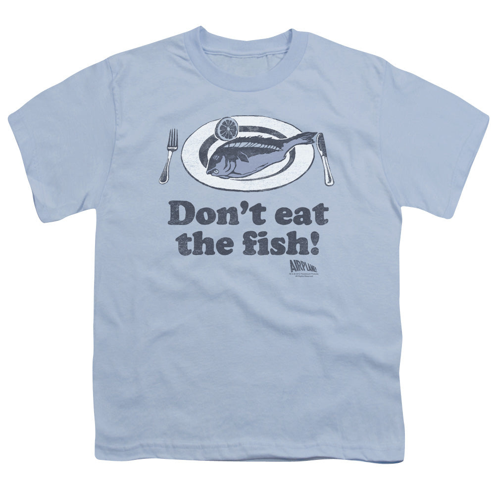 Airplane! Don't Eat The Fish Kids Youth T Shirt Light Blue Hoodie, Sweatshirt | CiraTrend.com