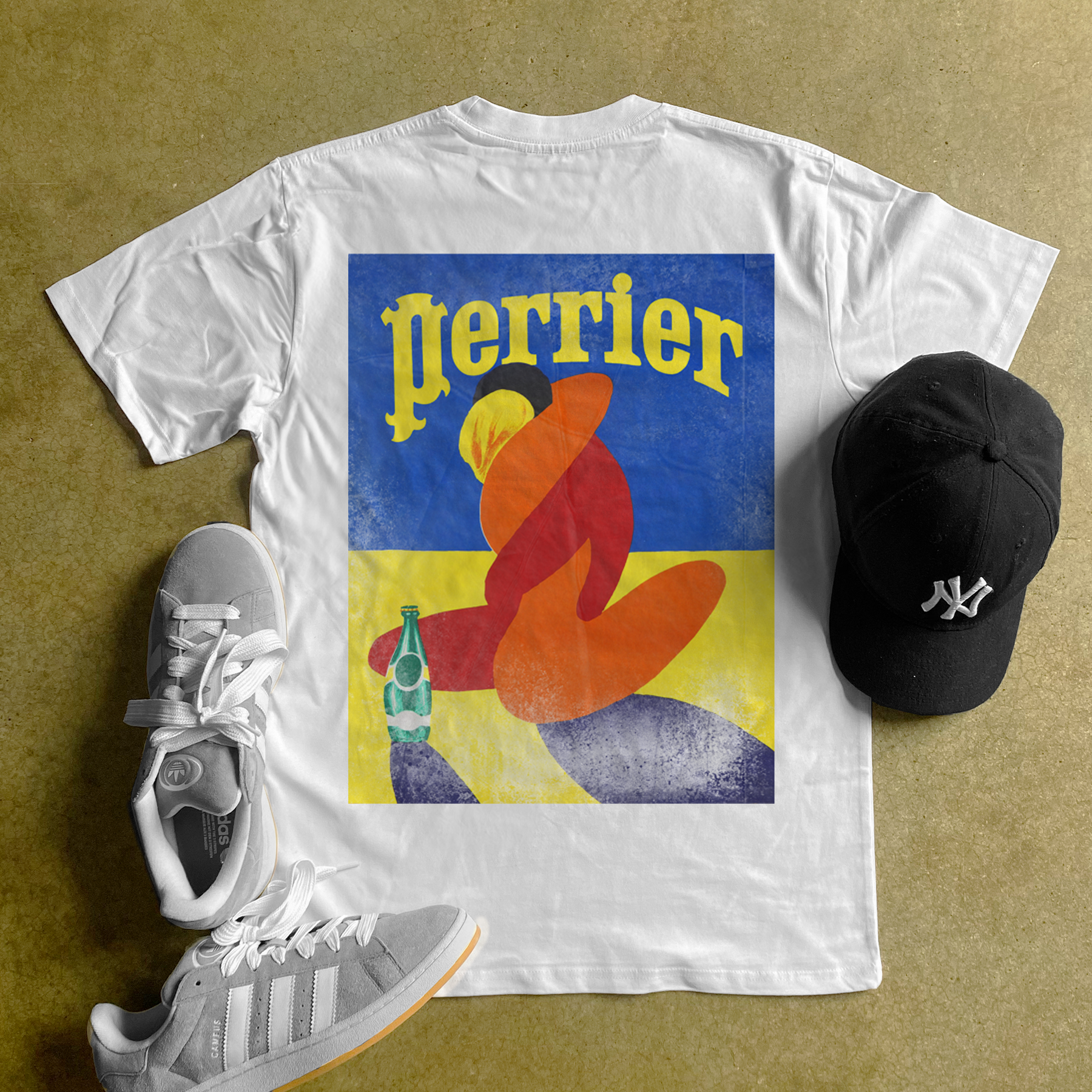 VINTAGE TREATED PERRIER 'EMBRACE' HEAVYWEIGHT TEE Hoodie, Sweatshirt | CiraTrend.com (Image 1)