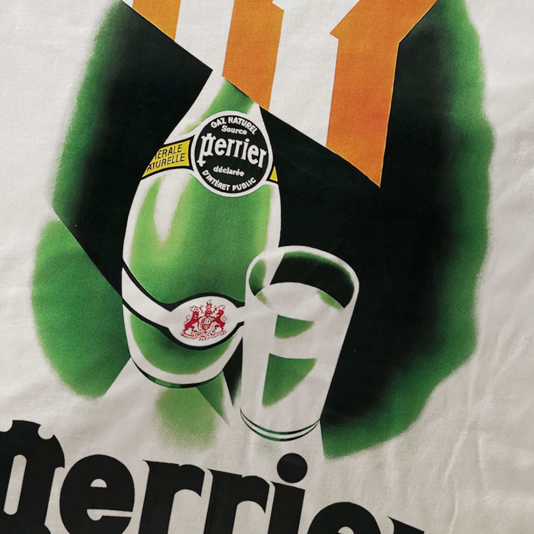 VINTAGE 50s 'PERRIER' POSTER HEAVYWEIGHT WHITE T-SHIRT Hoodie, Sweatshirt | CiraTrend.com (Image 2)