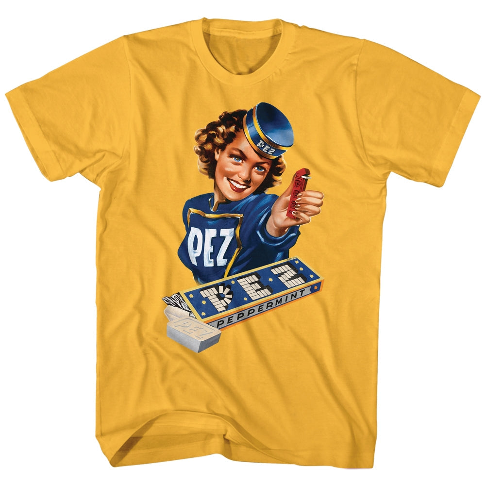 Pez Mens S/S T-Shirt - Vintage Pez Girl - Solid Ginger Hoodie, Sweatshirt | CiraTrend.com