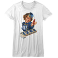 Pez Girls Juniors S/S T-Shirt - Vintage Pez Girl - Solid White Hoodie, Sweatshirt | CiraTrend.com