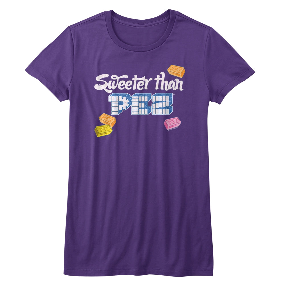 Pez Girls Juniors S/S T-Shirt - Sweeter Than - Solid Purple Hoodie, Sweatshirt | CiraTrend.com
