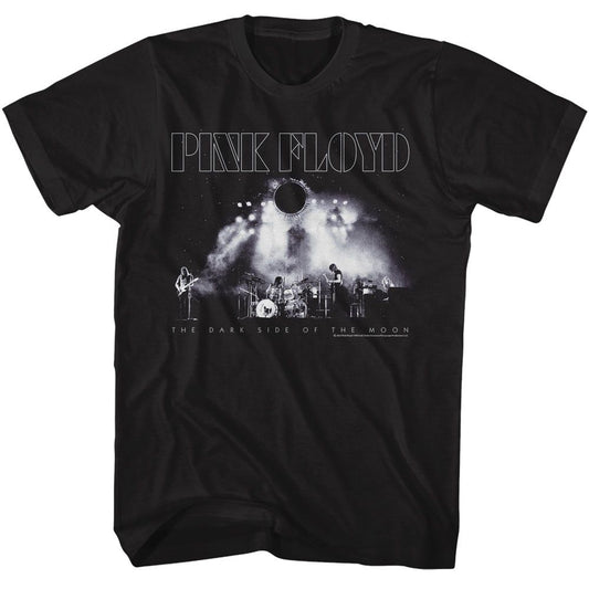Pink Floyd - Dark Side Of The Moon Concert Photo - American Classics - Solid Black Adult Short Sleeve T-Shirt
