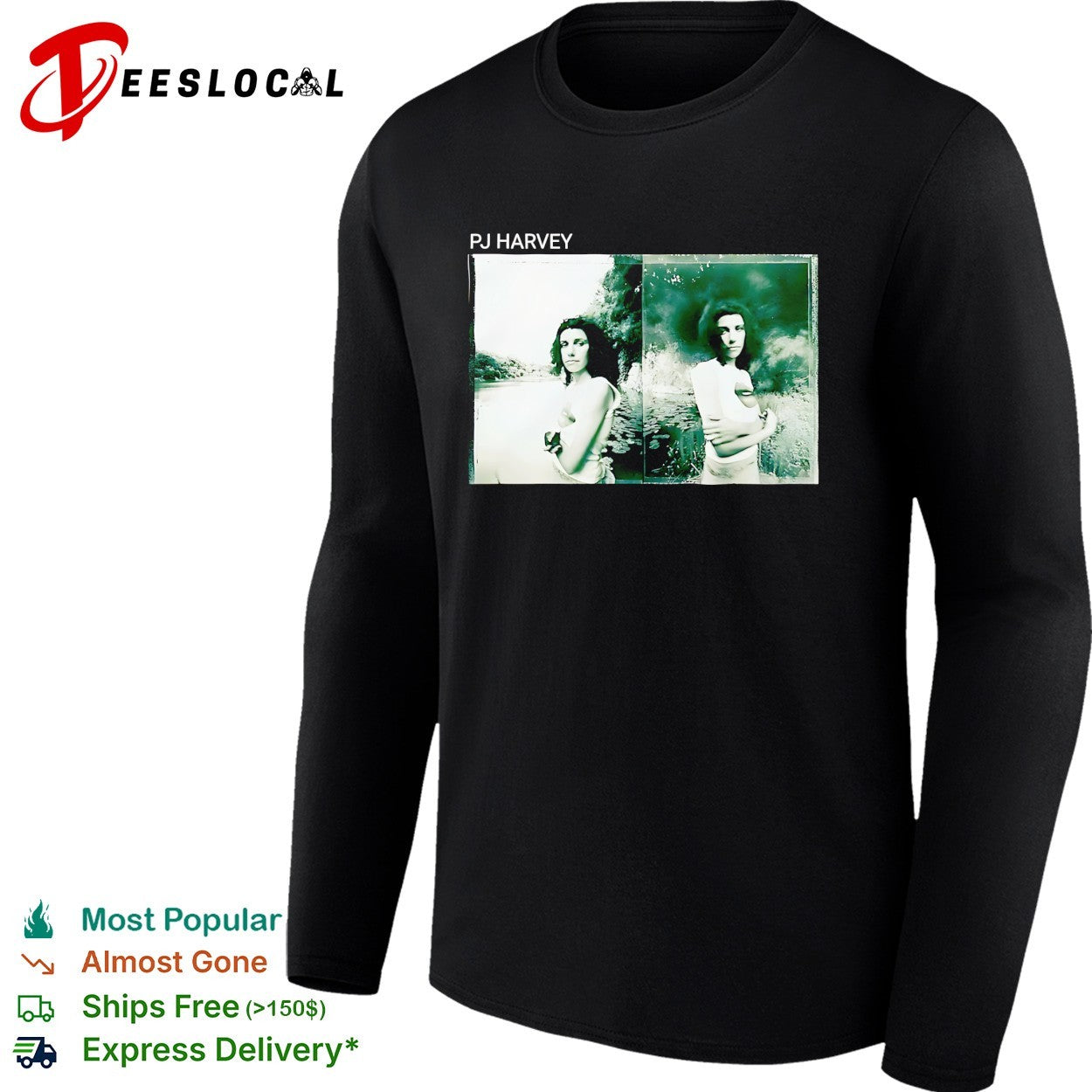 PJ Harvey standing by river shirt