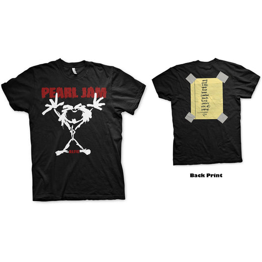 Pearl Jam T-Shirt: Stickman (Back Print)