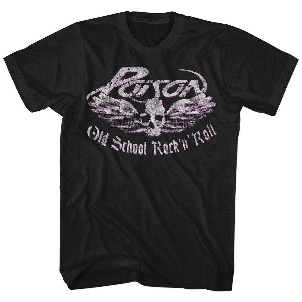 Poison Mens S/S T-Shirt - Old School Rock N Roll - Solid Black Hoodie, Sweatshirt | CiraTrend.com