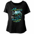 Poison Ladies S/S Dolman - Tour Shirt - Heather Vintage Black Hoodie, Sweatshirt | CiraTrend.com