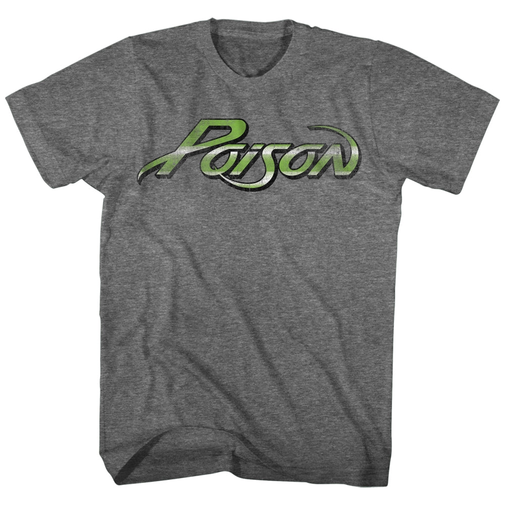 Poison Mens S/S T-Shirt - Logo - Heather Graphite Heather Hoodie, Sweatshirt | CiraTrend.com