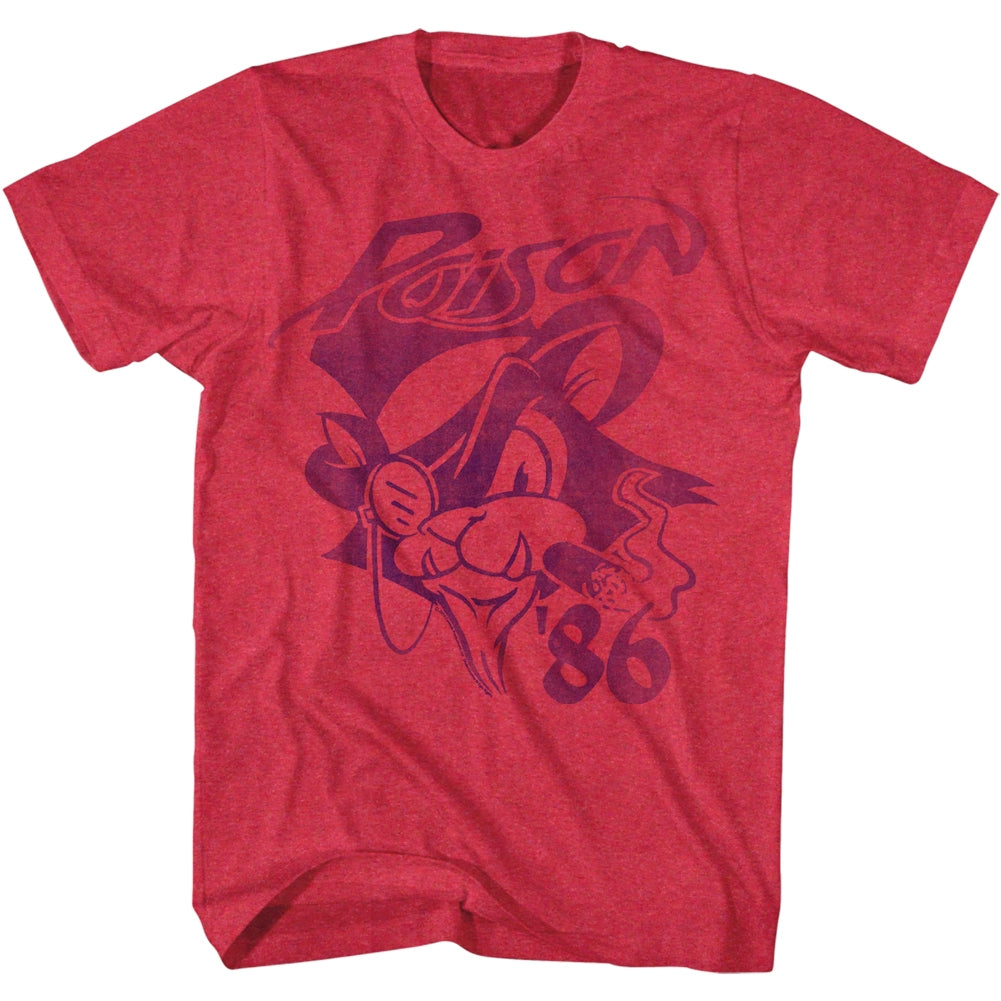 Poison Mens S/S T-Shirt - Poison86 - Heather Cherry Heather Hoodie, Sweatshirt | CiraTrend.com