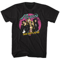 Poison Mens S/S T-Shirt - Pink Circle - Solid Black Hoodie, Sweatshirt | CiraTrend.com