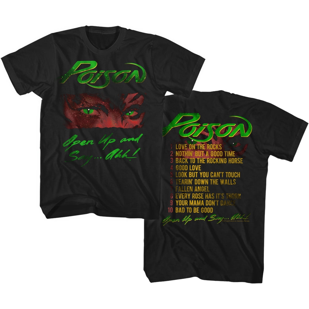 Poison Mens S/S T-Shirt - Open Up - Solid Black Hoodie, Sweatshirt | CiraTrend.com