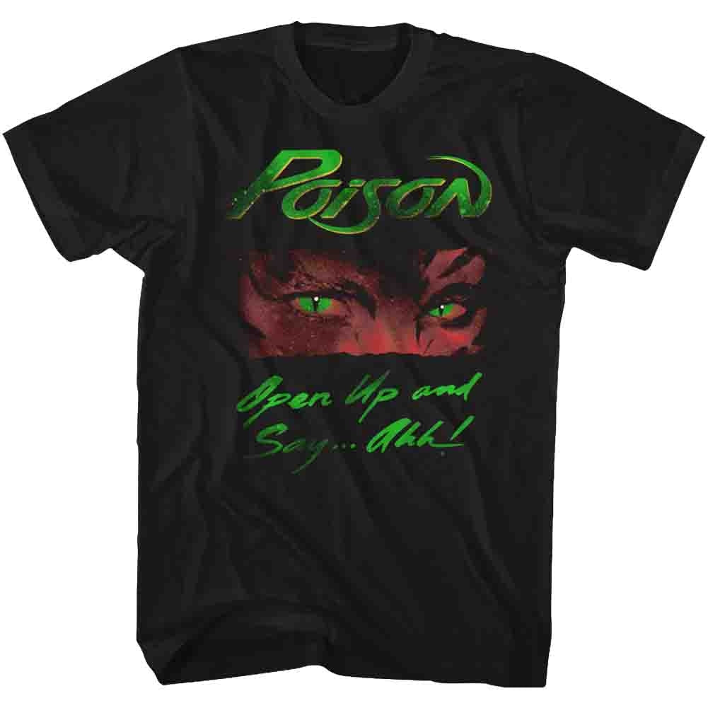 Poison Mens S/S T-Shirt - Open Up - Solid Black Style001 Hoodie, Sweatshirt | CiraTrend.com