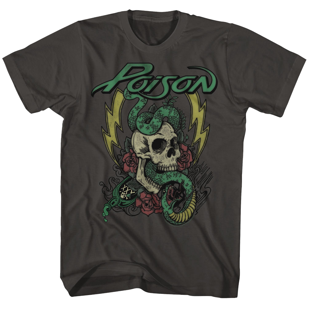 Poison Mens S/S T-Shirt - Colored Tattoo - Solid Smoke Hoodie, Sweatshirt | CiraTrend.com