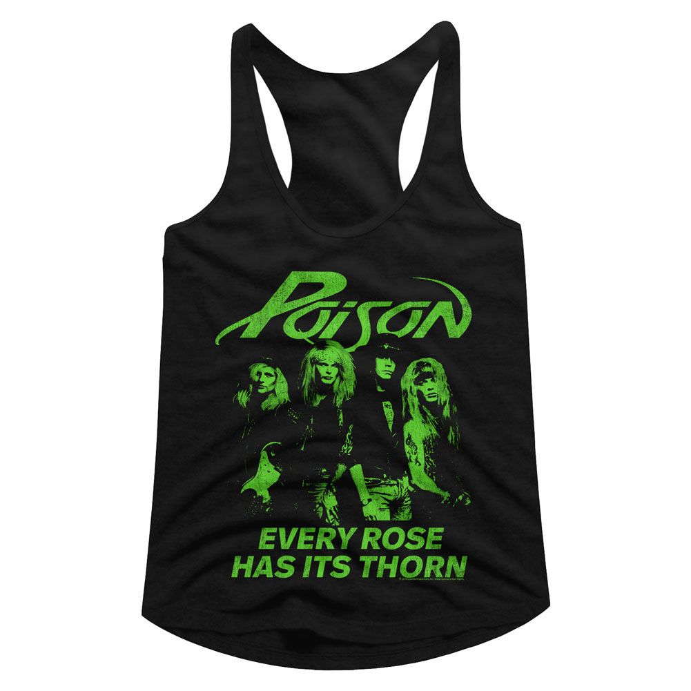Poison Every Rose Has Its Thorn Official Ladies Racerback Shirt Hoodie, Sweatshirt | CiraTrend.com