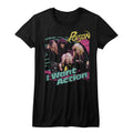 Poison Girls Juniors S/S T-Shirt - Bright Action - Solid Black Hoodie, Sweatshirt | CiraTrend.com