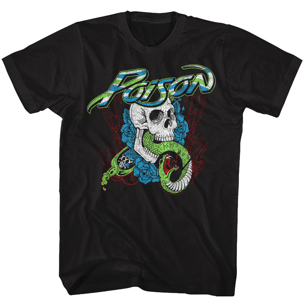 Poison Mens S/S T-Shirt - Poison - Solid Black Hoodie, Sweatshirt | CiraTrend.com