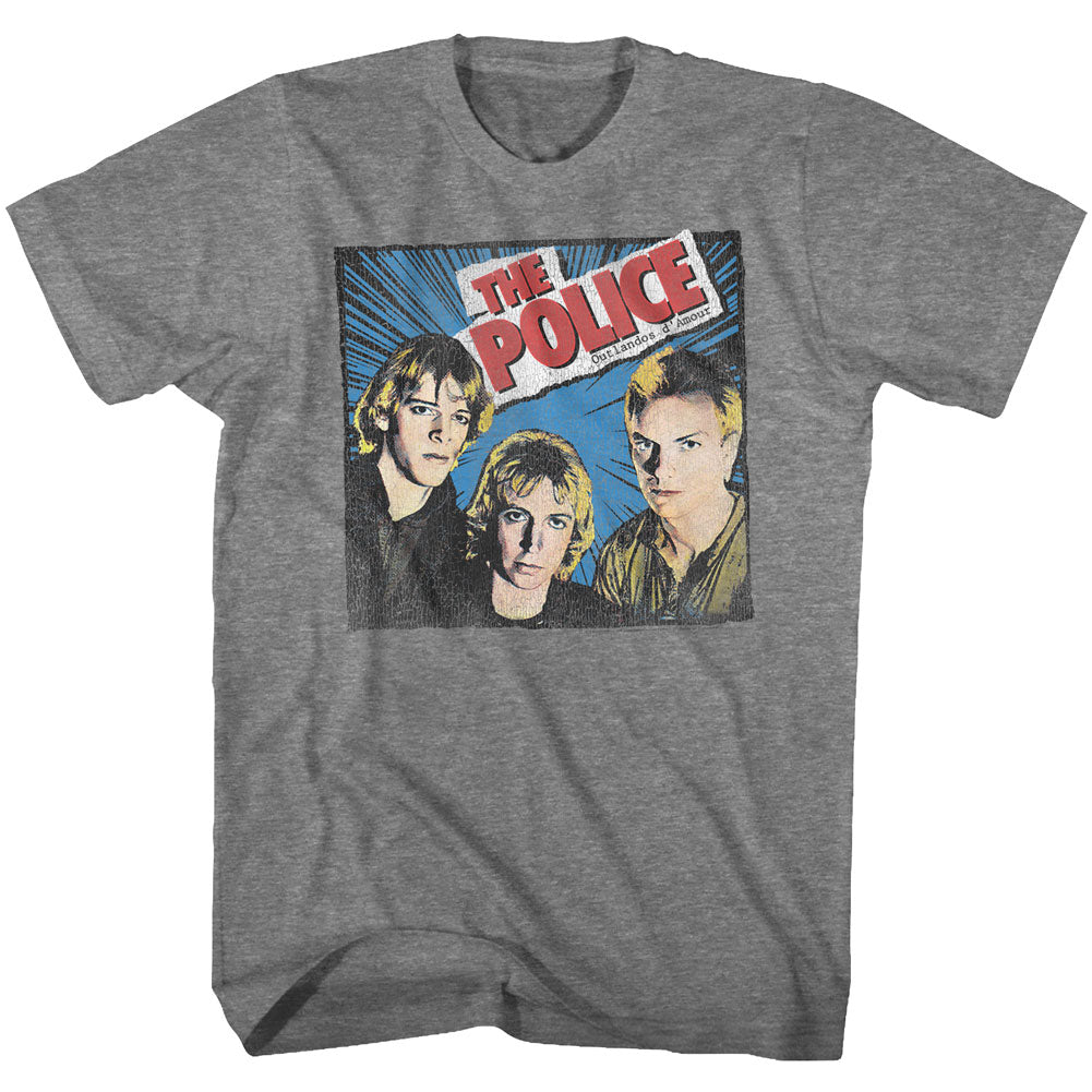The Police Mens S/S T-Shirt - Comic-Ish - Heather Graphite Heather Hoodie, Sweatshirt | CiraTrend.com