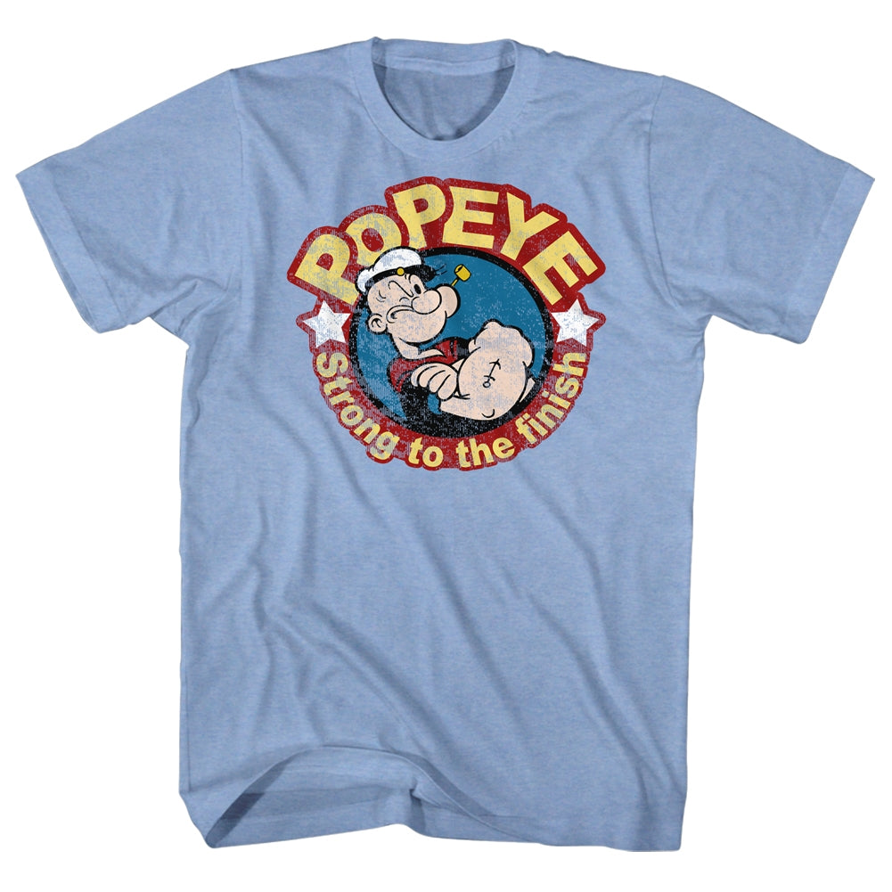 Popeye Mens S/S T-Shirt - Popeye Strong - Heather Light Blue Heather Hoodie, Sweatshirt | CiraTrend.com