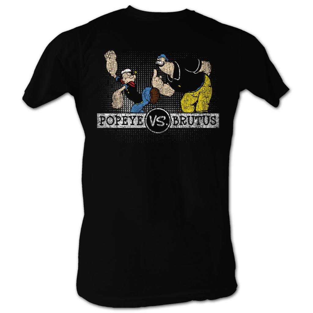 Popeye Mens S/S T-Shirt - Vs2 - Solid Black Hoodie, Sweatshirt | CiraTrend.com