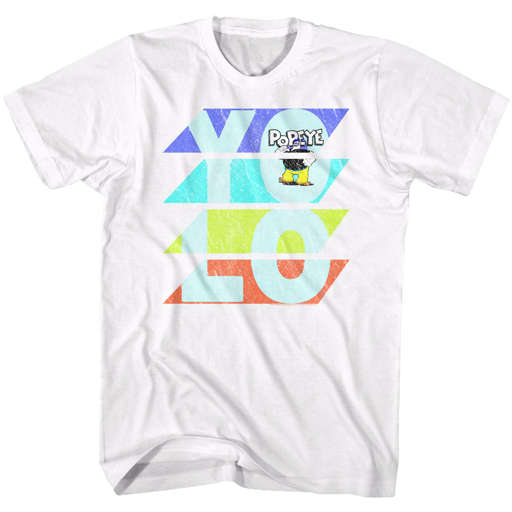 Popeye Mens S/S T-Shirt - Not Popeye, Popeye - Solid White Hoodie, Sweatshirt | CiraTrend.com