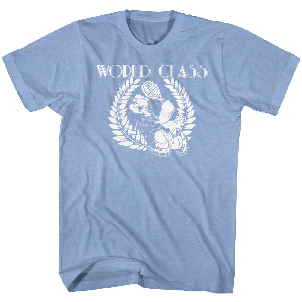 Popeye Mens S/S T-Shirt - Wop - Heather Light Blue Heather Hoodie, Sweatshirt | CiraTrend.com