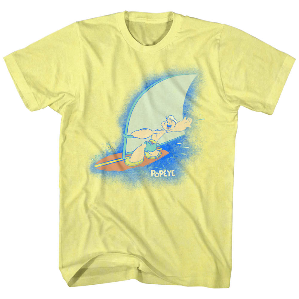 Popeye Mens S/S T-Shirt - Sailin' On - Heather Yellow Heather Hoodie, Sweatshirt | CiraTrend.com