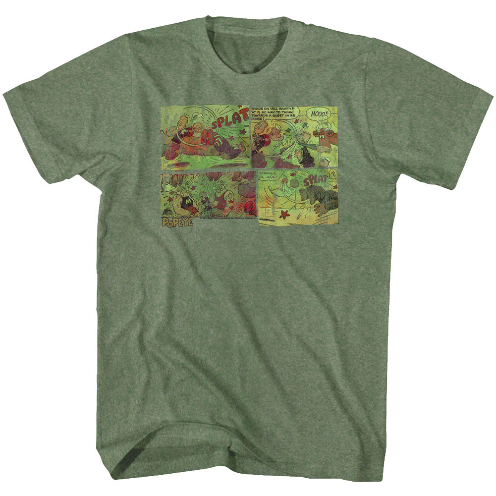 Popeye S S Fightin Around World Solid Military Green T-Shirts, Hoodie, Sweatshirt