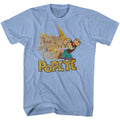 Popeye Mens S/S T-Shirt - Fightin Popeye - Heather Light Blue Heather Hoodie, Sweatshirt | CiraTrend.com