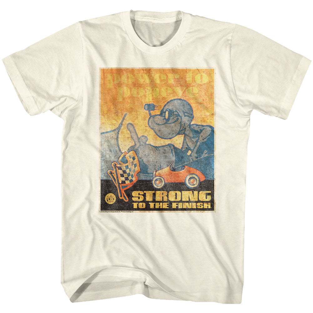 Popeye Mens S/S T-Shirt - Power To Popeye - Solid Natural Hoodie, Sweatshirt | CiraTrend.com