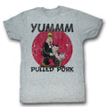 Popeye Mens S/S T-Shirt - Pulled Pork - Heather Gray Heather Hoodie, Sweatshirt | CiraTrend.com