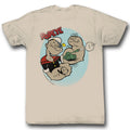 Popeye Mens S/S T-Shirt - Tattoos - Solid Natural Hoodie, Sweatshirt | CiraTrend.com