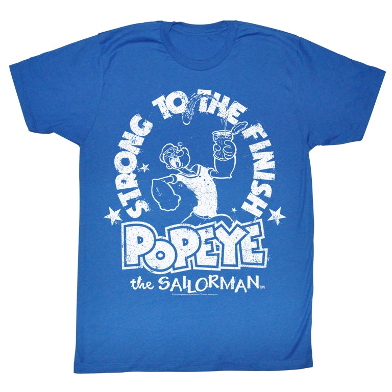 Popeye Mens S/S T-Shirt - Whiteness - Heather Royal Heather Hoodie, Sweatshirt | CiraTrend.com