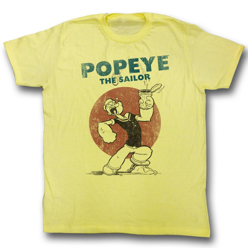 Popeye Mens S/S T-Shirt - Still4Sail - Heather Yellow Heather Hoodie, Sweatshirt | CiraTrend.com