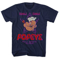 Popeye Mens S/S T-Shirt - Old Game - Solid Navy Hoodie, Sweatshirt | CiraTrend.com