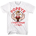 Popeye Mens S/S T-Shirt - Yam - Solid White Hoodie, Sweatshirt | CiraTrend.com