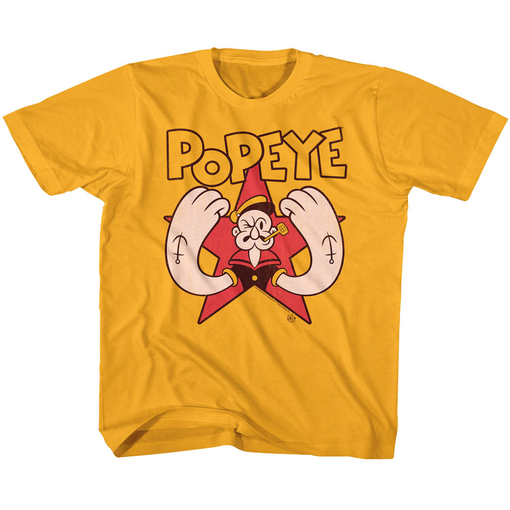 Popeye Youth S/S T-Shirt - Yam - Solid Gold Hoodie, Sweatshirt | CiraTrend.com