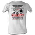 Popeye Mens S/S T-Shirt - Popeye Vs. Brutus - Solid White Hoodie, Sweatshirt | CiraTrend.com