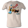 Popeye Mens S/S T-Shirt - Sailor Punch - Solid Natural Hoodie, Sweatshirt | CiraTrend.com