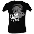 Popeye Mens S/S T-Shirt - Profile I Y'Am - Solid Black Hoodie, Sweatshirt | CiraTrend.com