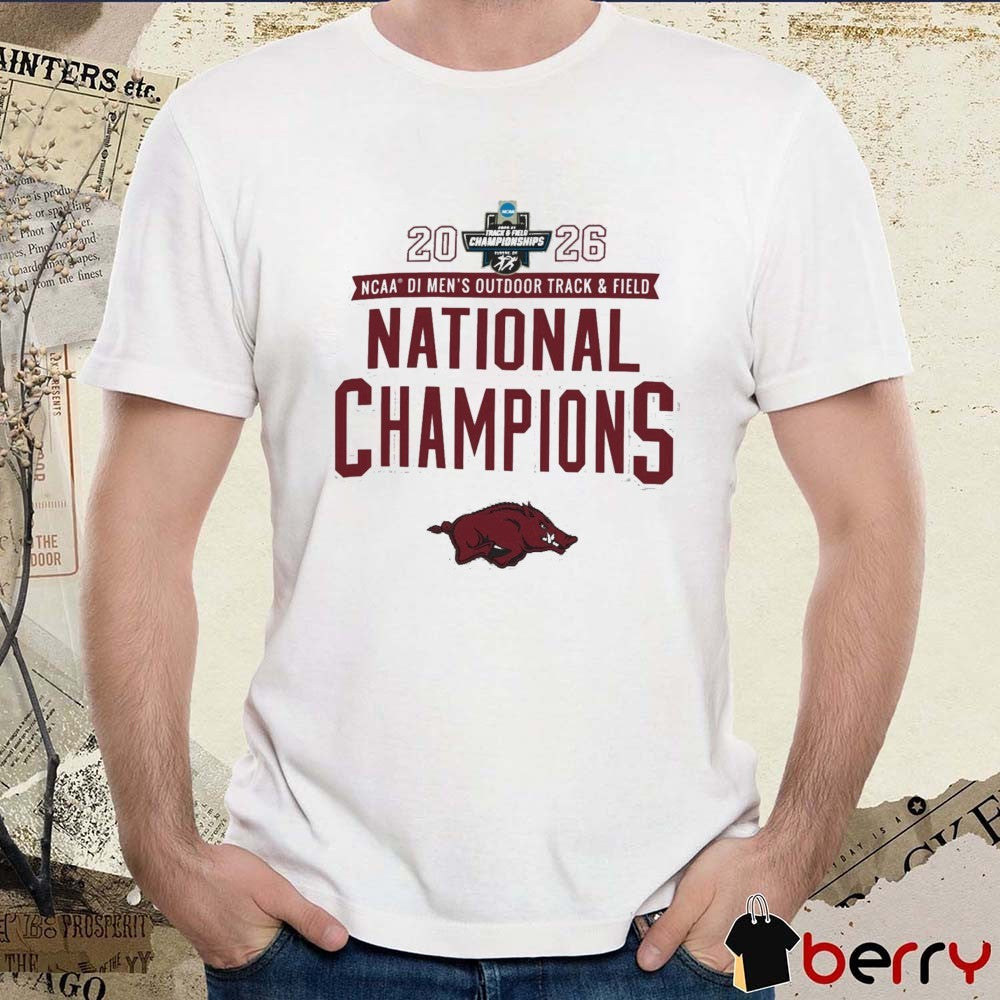 Arkansas Razorbacks 2026 NCAA DI Men’s Outdoor Track & Field National Champions t-shirt