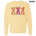 Painted Bunny Trio Long Sleeve Comfort Colors T-Shirt 'NLB' Hoodie, Sweatshirt | CiraTrend.com