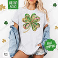 Painted Clover Shirt Gildan, St Patrick's Day Women's Tee, Cute Women's Tshirt Plus Sizes Hoodie, Sweatshirt | CiraTrend.com
