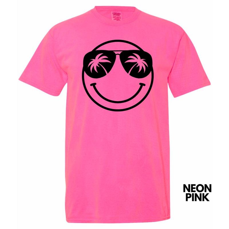 Palm Sunnies Happy Face Comfort Colors T-Shirt 'NLB' Hoodie, Sweatshirt | CiraTrend.com