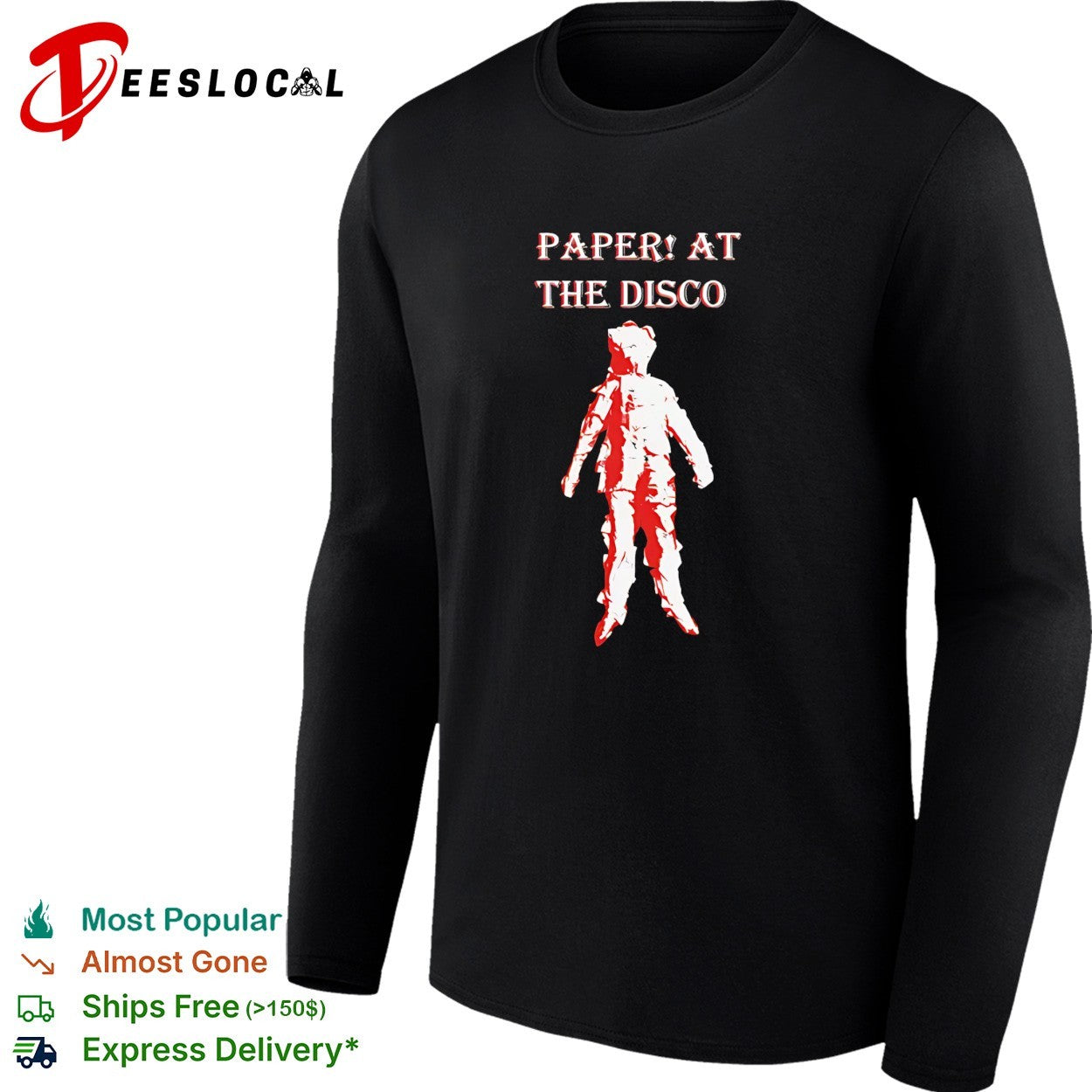Paper at the disco band music tour shirt