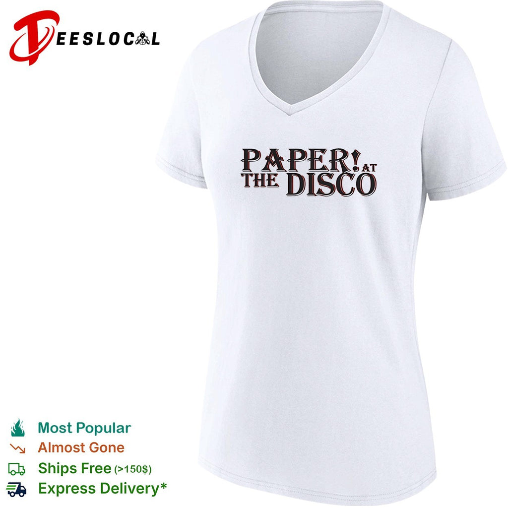 Paper at the disco band music typography shirt