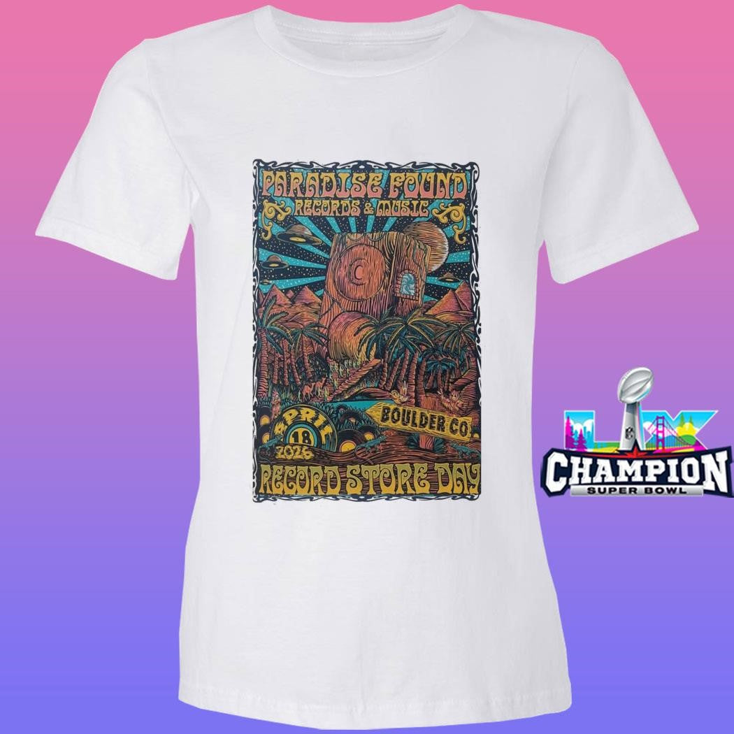 Paradise Found Records And Music April 18 2026 Boulder Co Shirt