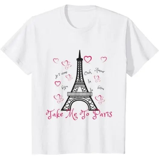 Paris Eiffel Tower T-shirt- "Take me to Paris" T-Shirt Made in USA Hoodie, Sweatshirt | CiraTrend.com