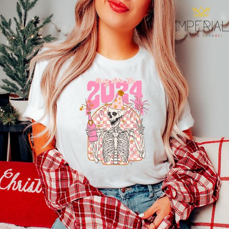 Party Like It's 2024 T-Shirt, New Years Eve Sweatshirt, NYE Sweatshirt, 2024 Sweatshirt Hoodie | CiraTrend.com